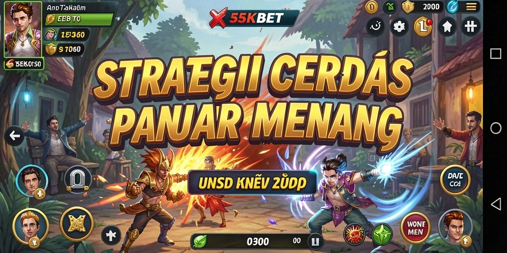 Tampilan gameplay 55KBET yang penuh strategi dan tantangan.