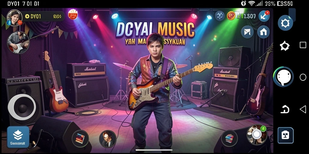 Tampilan gameplay DY01 saat menghadirkan pengalaman bermain musik.