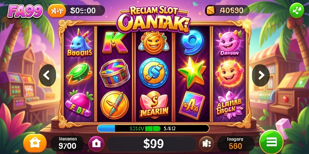 Menampilkan gameplay yang menegangkan dan penuh warna dari FA99 Slot.