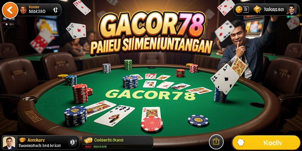 Gameplay GACOR78 yang penuh aksi dan seru saat bermain poker.