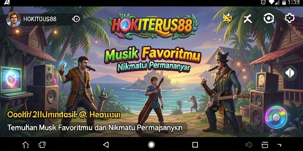Screenshot HOKITERUS88 menampilkan serunya bermain musik dengan teman-teman.