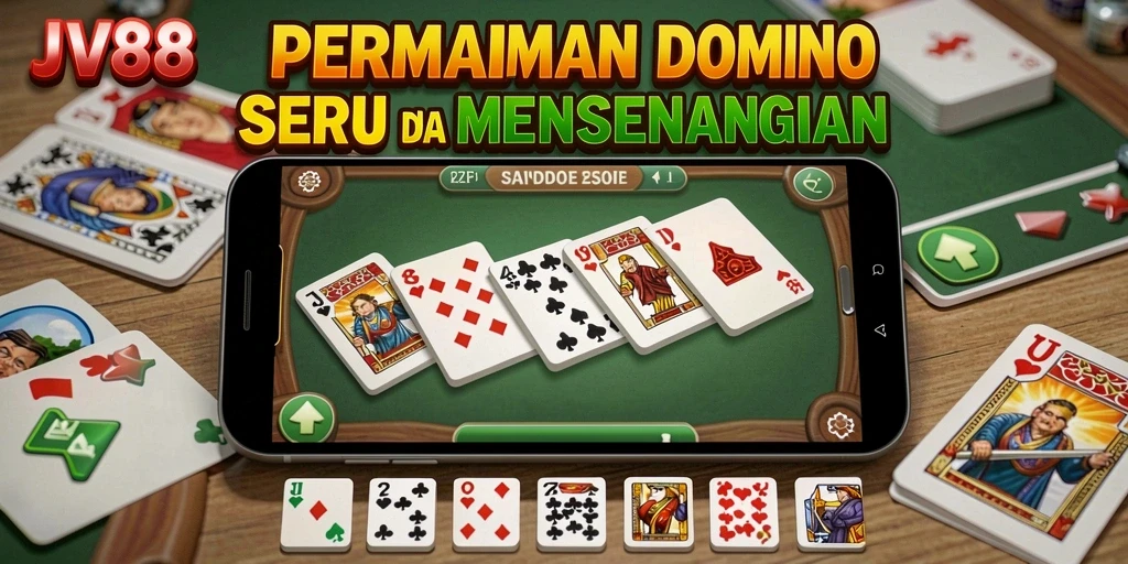 Tampilan gameplay JV88 yang seru dan menarik saat bermain Domino.