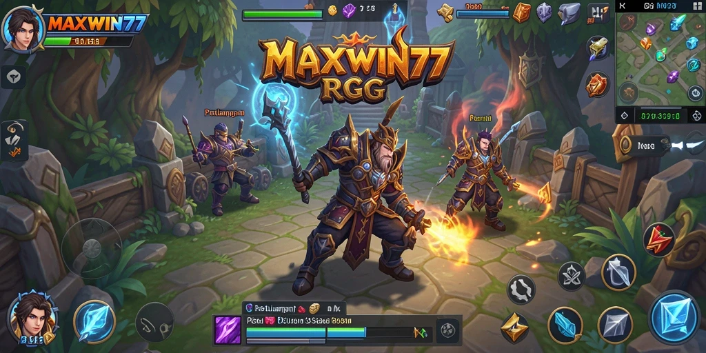 Tampilan gameplay MAXWIN77 yang mendebarkan dan penuh aksi RPG.