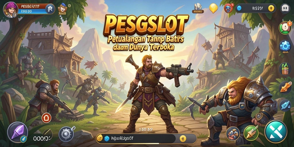 Tangkapan layar gameplay PESGSLOT menampilkan eksplorasi dunia terbuka yang menakjubkan.